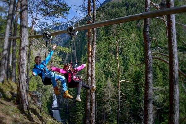 Fly-Line Water Fall in Valle Aurina, Italy