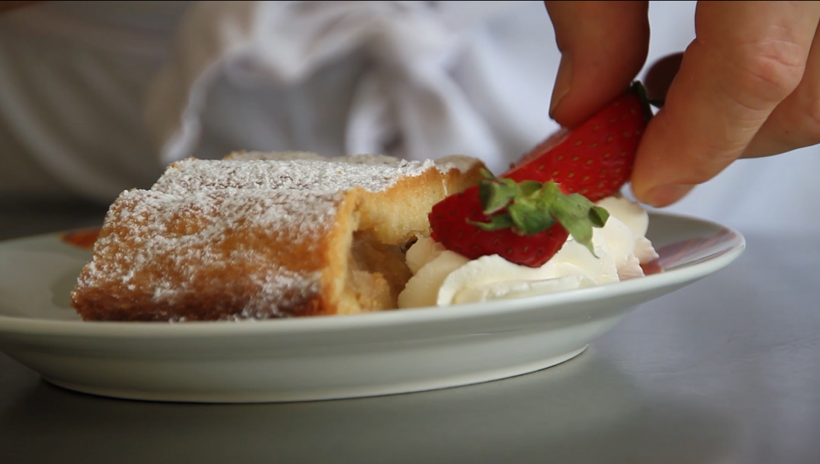 Apple strudel made in Ahrntal Valley